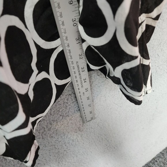 MUDPIE Women BAP LADY Small Black Linen Geometric Swimsuit Cover-Up Tunic Dress - Picture 6 of 8